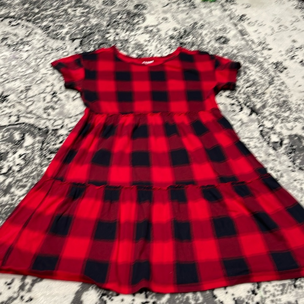 Buffalo plaid swing dress
